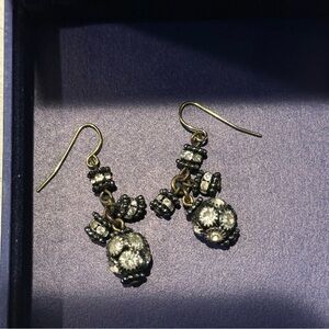 J. Crew NWT RARE cystal orb Earrings C0141 with jcrew jewel box